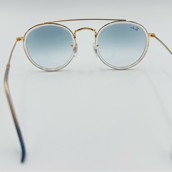 Ray-Ban Unisex Round Sunglasses RB3647 51-22-145 Copper Blue Gradient Lens - Picture 6 of 9